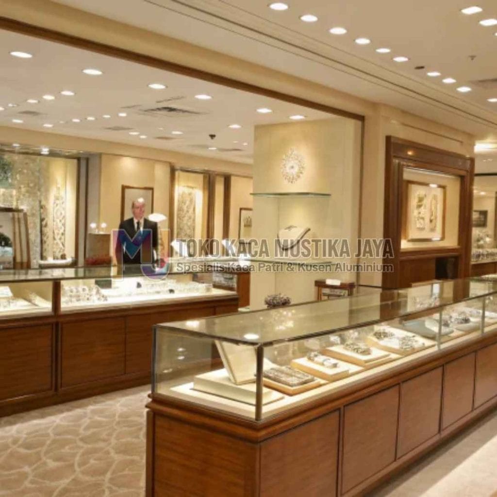 etalase toko emas minimalis custom