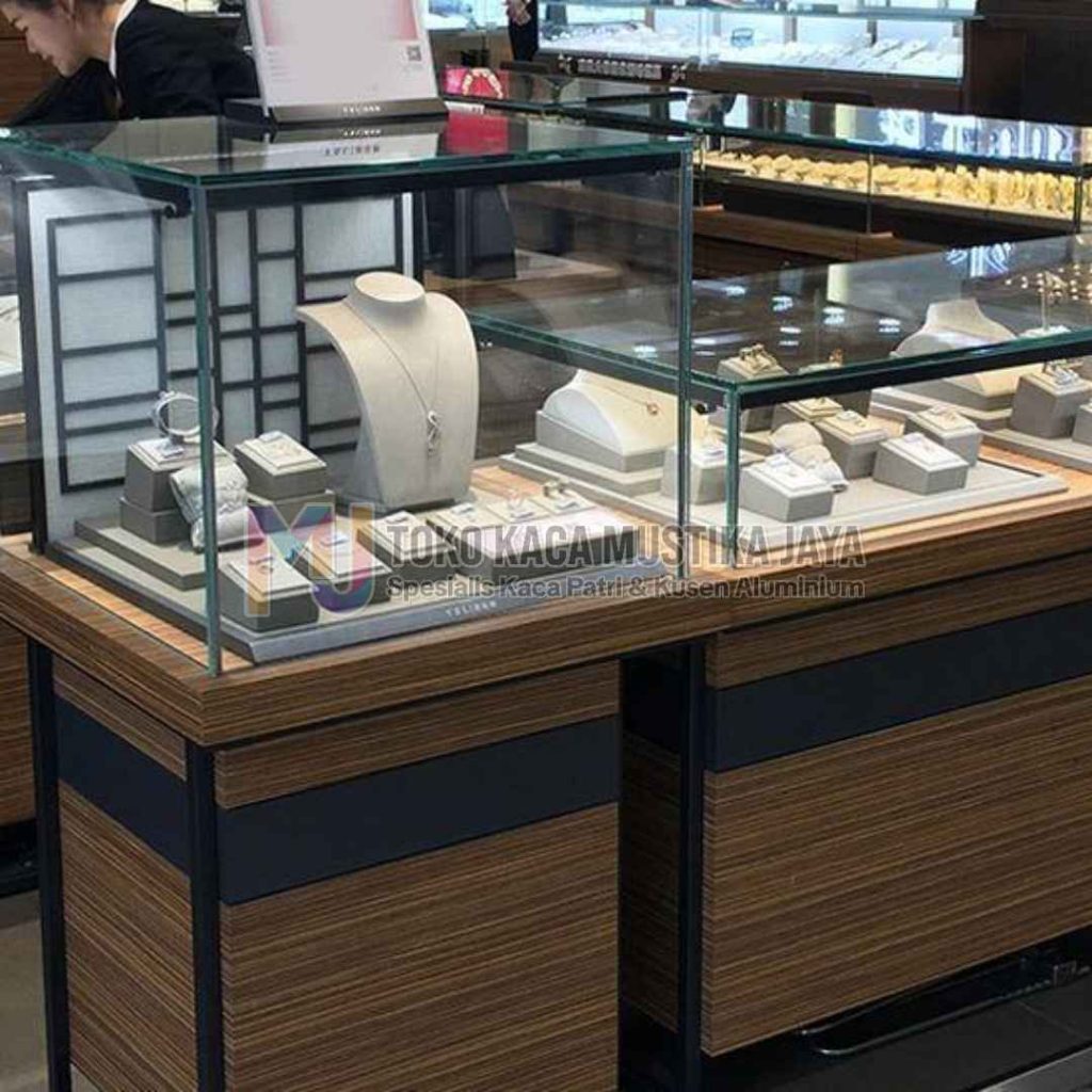 etalase toko emas minimalis custom