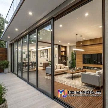 Pintu Kaca Geser Aluminium Jakarta Barat