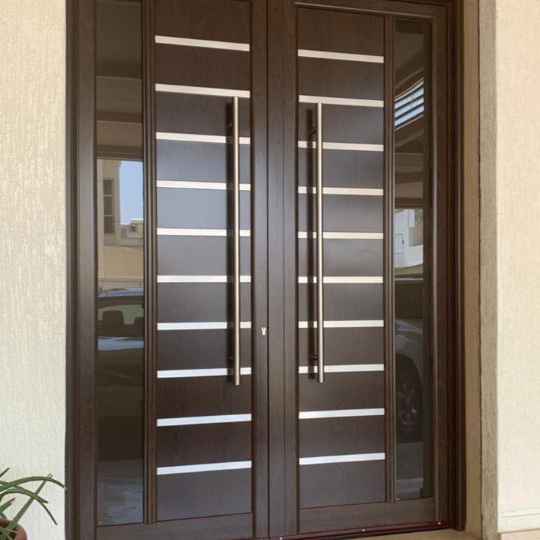 Desain Kusen Aluminium Coklat