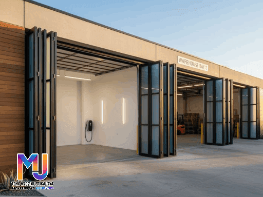 Jasa pintu lipat garasi aluminium mewah 10 hari jadi