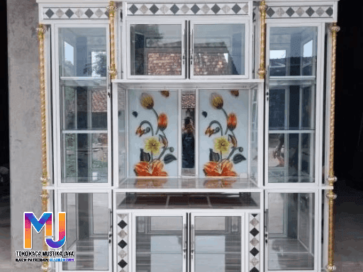 Bufet Baju Aluminium Kaca di Bekasi Pintu Geser terbaru