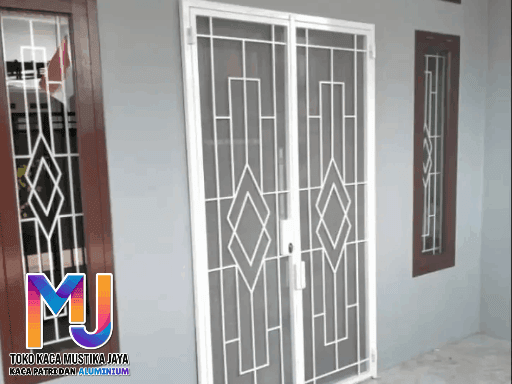 Pagar Tralis pintu Aluminium Bekasi Klasik Gratis Ongkir