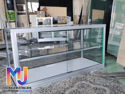 Jasa Etalase kaca warteg aluminium jakarta custom kilat