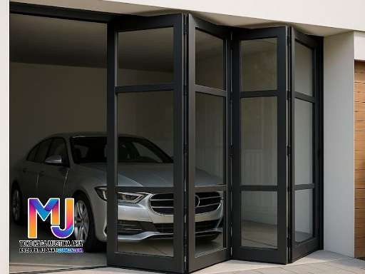 Promo! Pintu Garasi Aluminium Lipat Bekasi Gratis Pasang