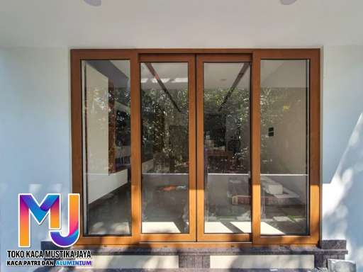 Jasa Kusen Aluminium Depok Motif Kayu Mewah