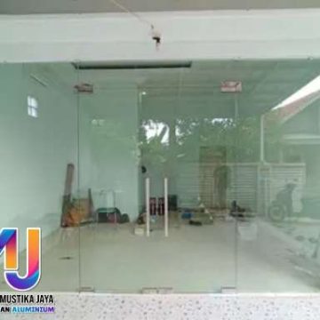 Pintu Aluminium Custom Depok Kaca Tempered Diskon
